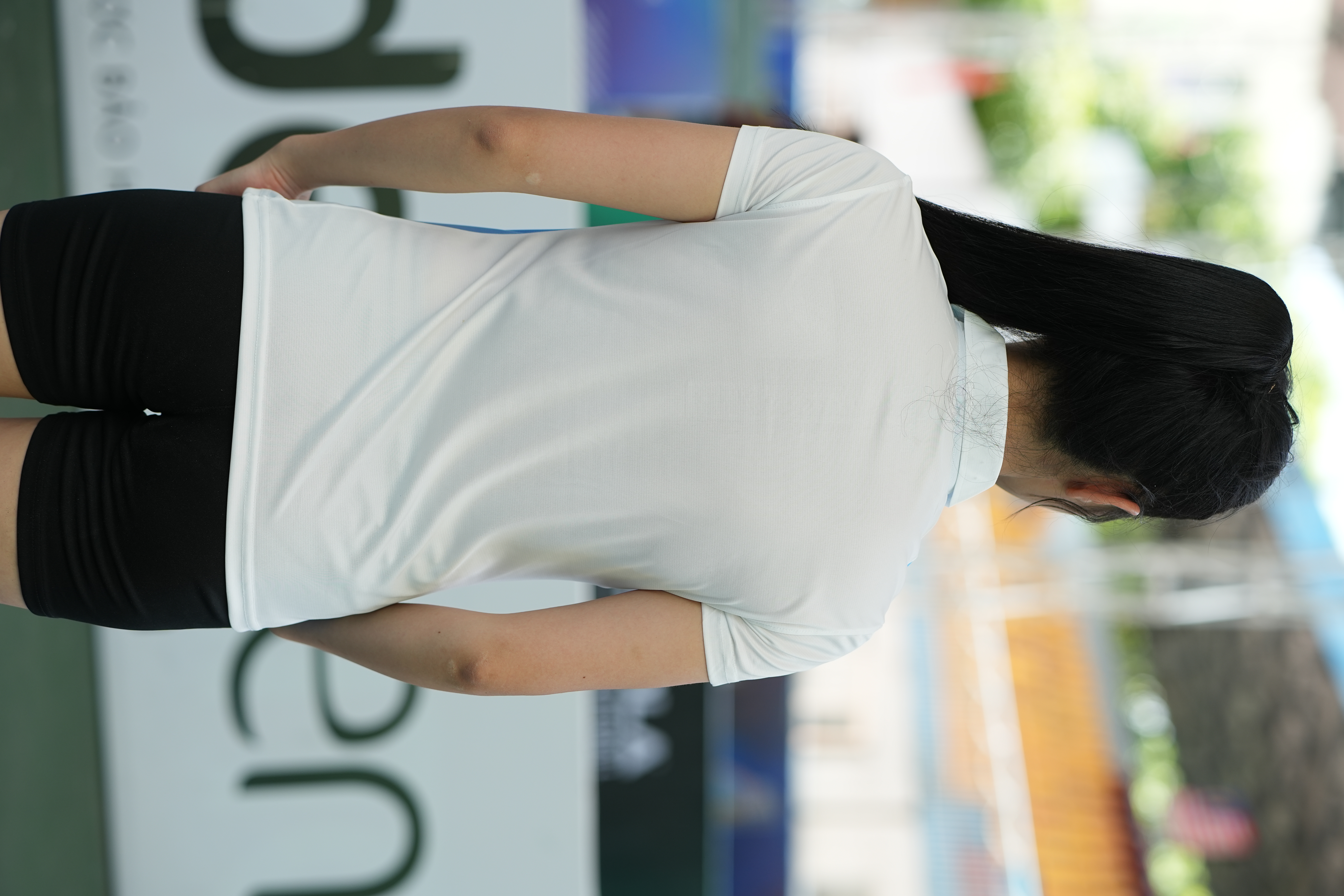 Áo cầu lông Pickleball tenis Nữ Hiwing P1 Màu trắng